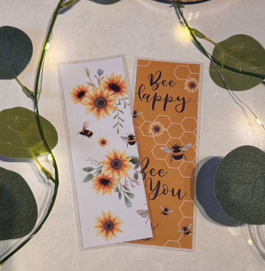 Yellow Bee Bookmark Set of 2