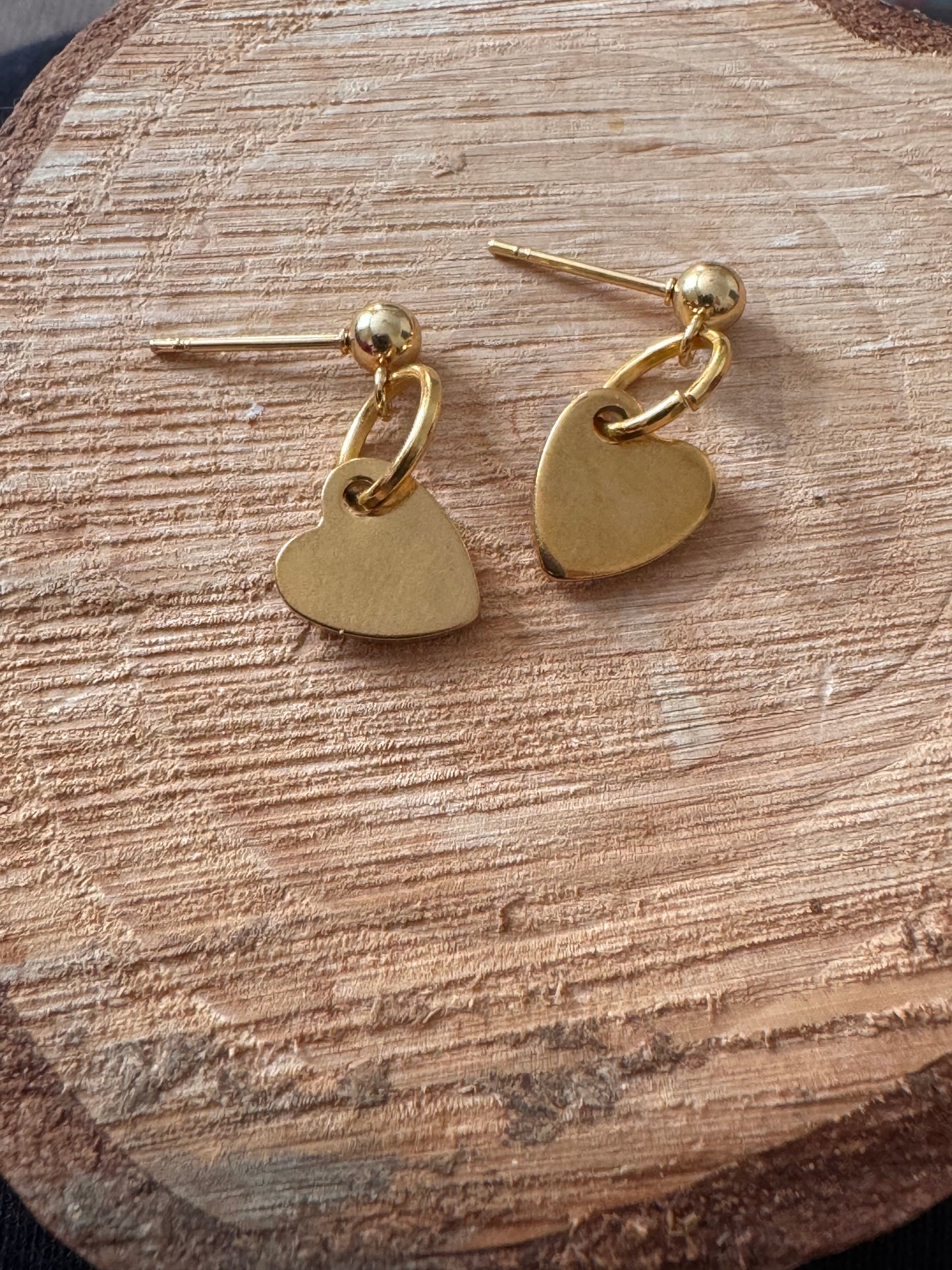 Gold Heart Earrings