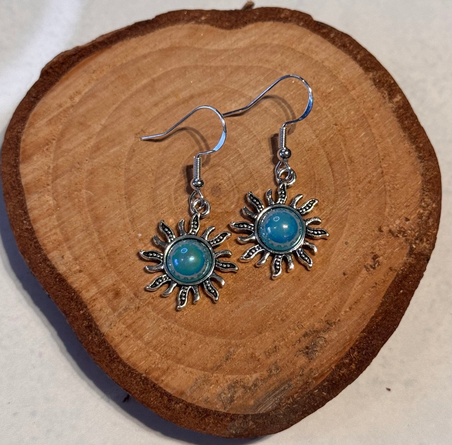 Blue Sun Earrings