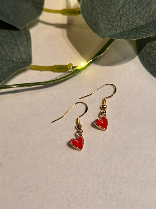 Red Heart Earrings